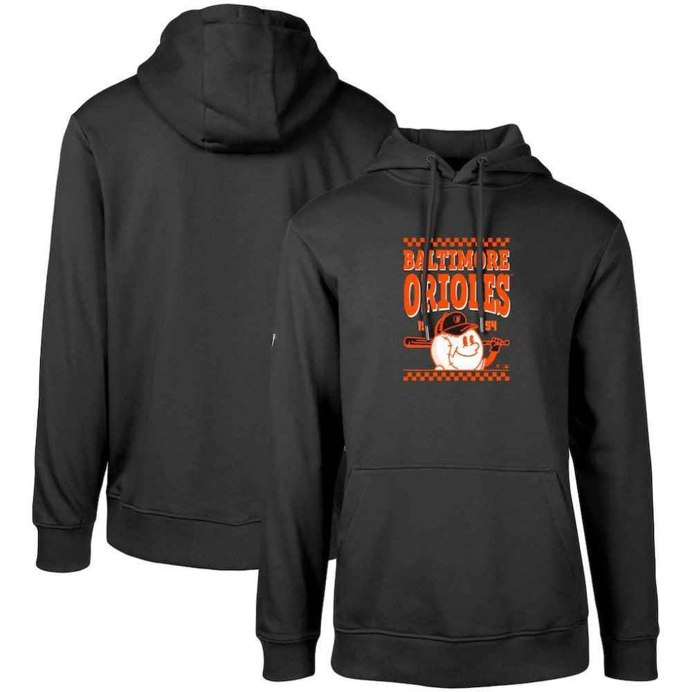 Baltimore Orioles Levelwear Podium Inaugural Pullover Hoodie - Black Hoodies