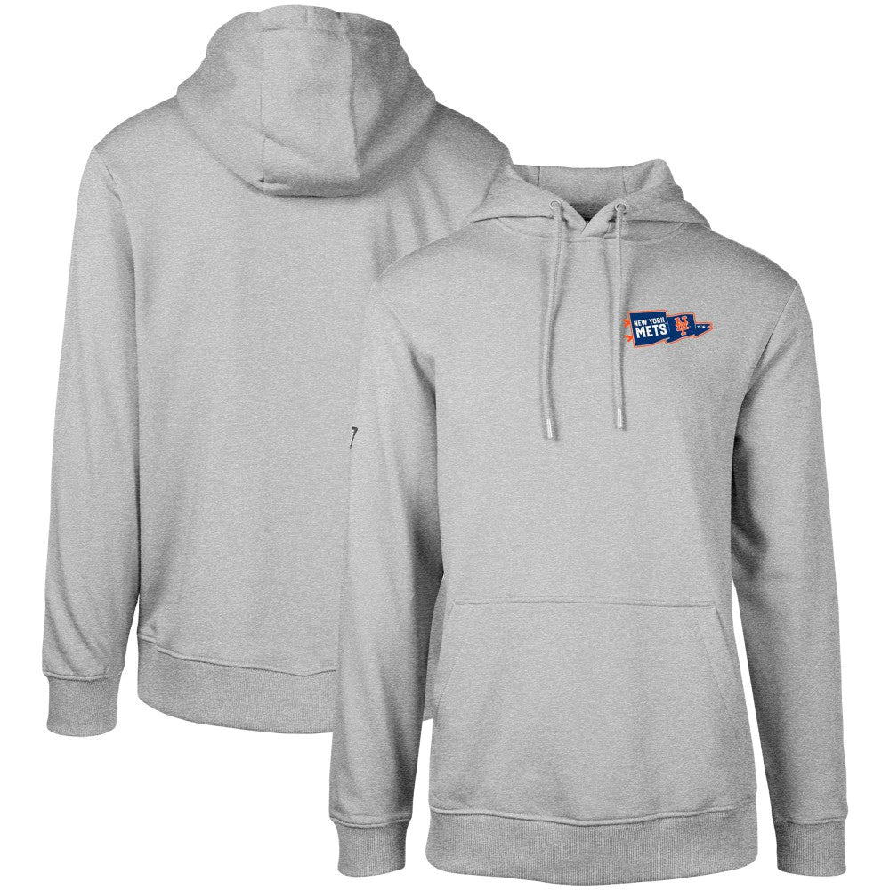 New York Mets Levelwear Podium Rafters Pullover Hoodie - Gray Hoodies