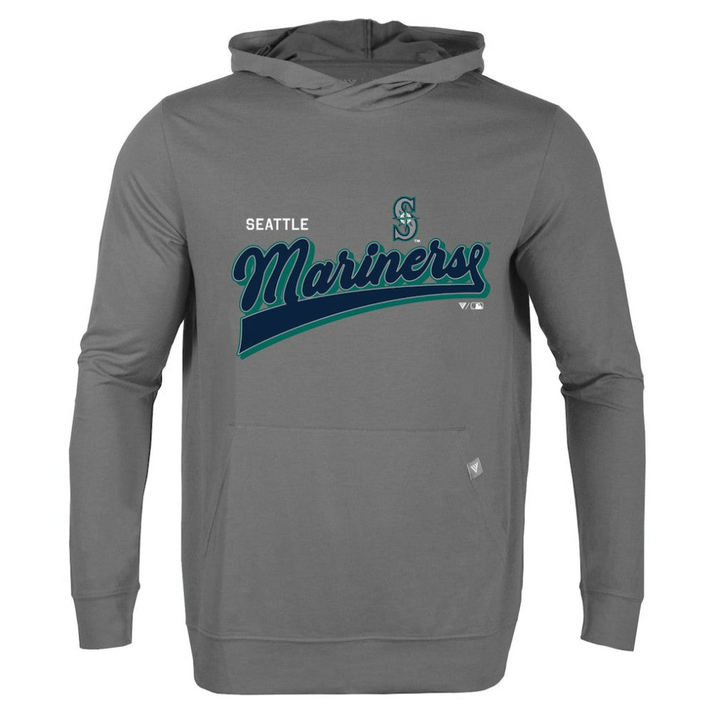 Seattle Mariners Levelwear Relay 2.0 Retro Pullover Hoodie - Gray Hoodies