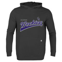 Colorado Rockies Levelwear Relay 2.0 Retro Pullover Hoodie - Black Hoodies