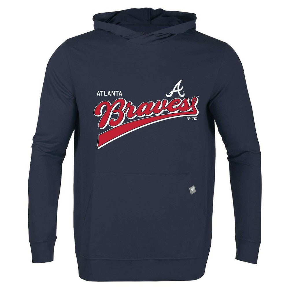 Atlanta Braves Levelwear Relay 2.0 Retro Pullover Hoodie - Navy Hoodies
