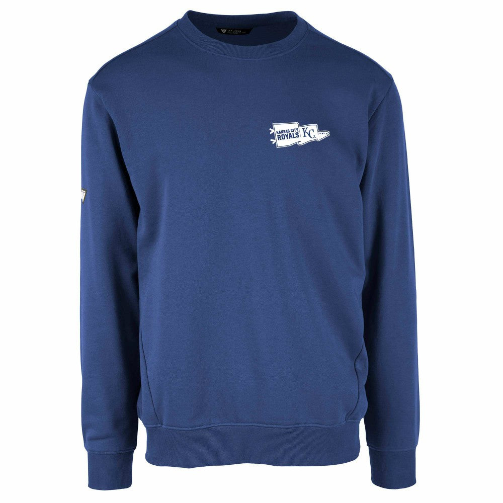 Kansas City Royals Levelwear Zane Rafters Pullover Sweatshirt - Royal Pullover