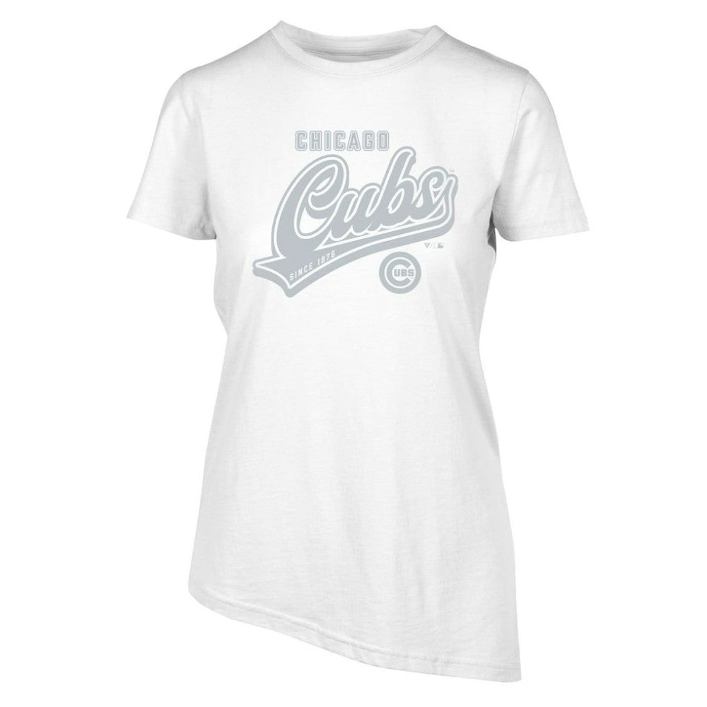 Chicago Cubs Levelwear Women's Birch Sweep T-Shirt - White T-shirts