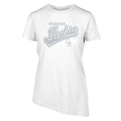 Colorado Rockies Levelwear Women's Birch Sweep T-Shirt - White T-shirts
