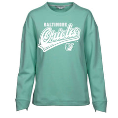 Baltimore Orioles Levelwear Women's Fiona Sweep Pullover Sweatshirt - Mint Pullover