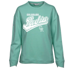 Colorado Rockies Levelwear Women's Fiona Sweep Pullover Sweatshirt - Mint Pullover