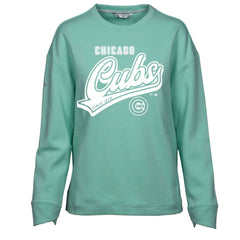 Chicago Cubs Levelwear Women's Fiona Sweep Pullover Sweatshirt - Mint Pullover