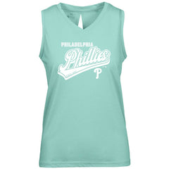 Philadelphia Phillies Levelwear Women's Paisley Sweep V-Neck Tank Top - Mint Tanks