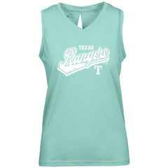 Texas Rangers Levelwear Women's Paisley Sweep V-Neck Tank Top - Mint Tanks