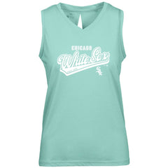Chicago White Sox Levelwear Women's Paisley Sweep V-Neck Tank Top - Mint Tanks