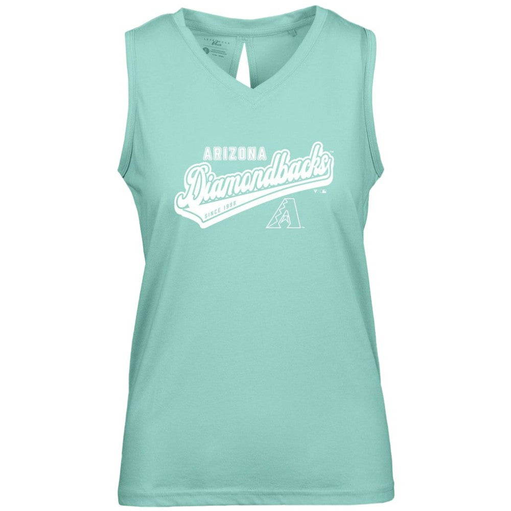 Arizona Diamondbacks Levelwear Women's Paisley Sweep V-Neck Tank Top - Mint Tanks