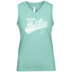 Boston Red Sox Levelwear Women's Paisley Sweep V-Neck Tank Top - Mint Tanks