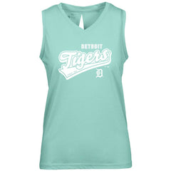 Detroit Tigers Levelwear Women's Paisley Sweep V-Neck Tank Top - Mint Tanks
