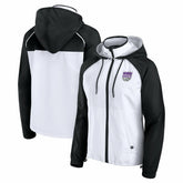 Sacramento Kings Women's Anorak Raglan Full-Zip Hoodie Jacket White/Black - Fanatics