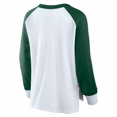 Milwaukee Bucks Women's Open Lane Waffle Long Sleeve V-Neck T-Shirt White - Fanatics