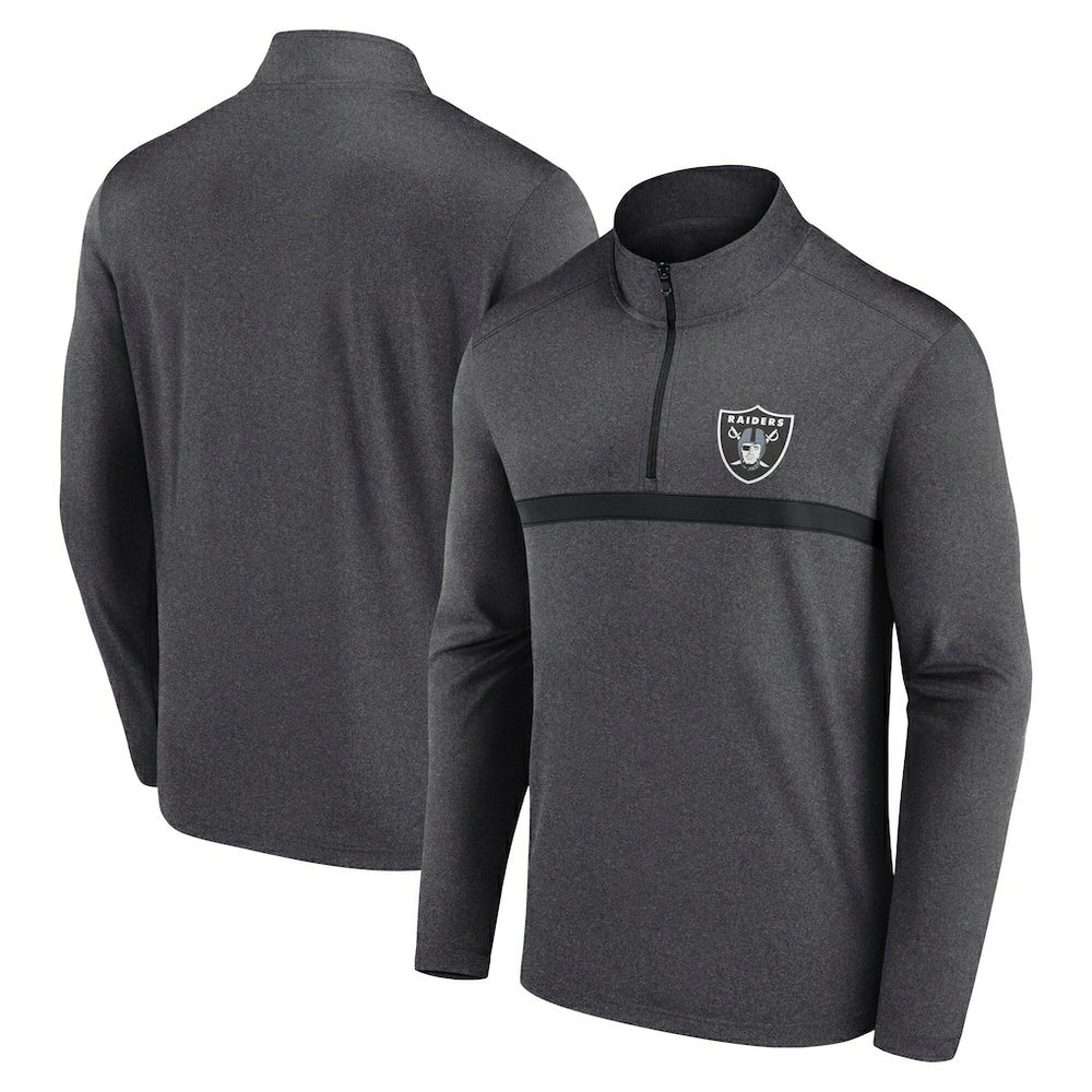 Las Vegas Raiders Head-to-Head Quarter-Zip Pullover - Charcoal Pullover