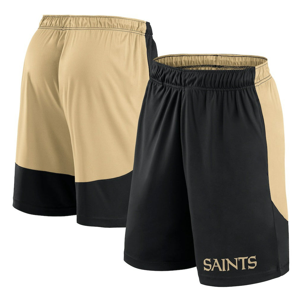New Orleans Saints Launch Shorts - Black/Gold Shorts