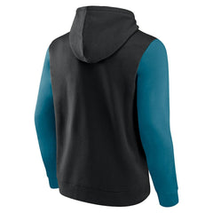 Jacksonville Jaguars Outline Pullover Hoodie - Black/Teal Hoodies