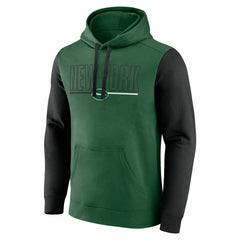 New York Jets Outline Pullover Hoodie - Green/Black Hoodies