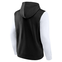 Brooklyn Nets Logo Athletic Outline Colorblock Pullover Hoodie Black outlet
