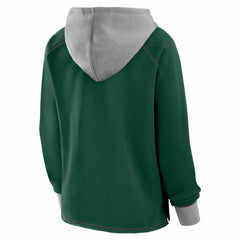 Milwaukee Bucks Logo Athletic Women's Boom Pullover Hoodie Hunter Green