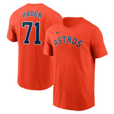 Josh Hader Houston Astros Nike Fuse Name & Number T-Shirt - Orange T-shirts