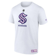 Seattle Kraken Fanatics 2024 Hockey Fights Cancer T-Shirt - White | US 201204127
