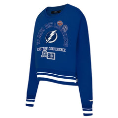 Tampa Bay Lightning Pro Standard Women's Area Code Cropped Pullover Sweatshirt - Blue | US 201205069