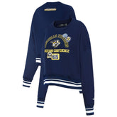 Nashville Predators Pro Standard Women's Area Code Cropped Pullover Sweatshirt - Navy | US 201205074