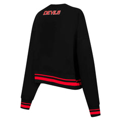 New Jersey Devils Pro Standard Women's Area Code Cropped Pullover Sweatshirt - Black | US 201205085