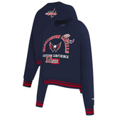Washington Capitals Pro Standard Women's Area Code Cropped Pullover Sweatshirt - Navy | US 201205095
