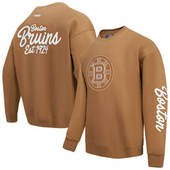 Boston Bruins Pro Standard Paint the City Pullover Sweatshirt - Brown | US 201205154