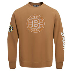 Boston Bruins Pro Standard Paint the City Pullover Sweatshirt - Brown | US 201205154