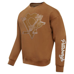 Pittsburgh Penguins Pro Standard Paint the City Pullover Sweatshirt - Brown | US 201205157
