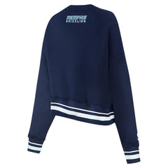 Memphis Grizzlies Pro Standard Women's Area Code Cropped Pullover Sweatshirt Navy outlet