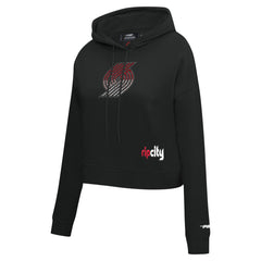 Portland Trail Blazers Pro Standard Women's Jewels Cropped Pullover Hoodie Black outlet