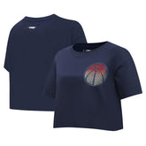 Washington Wizards Pro Standard Women's Jewels Boxy Cropped T-Shirt Navy