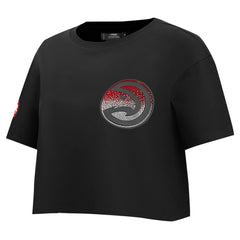 Atlanta Hawks Pro Standard Women's Jewels Boxy Cropped T-Shirt Black outlet