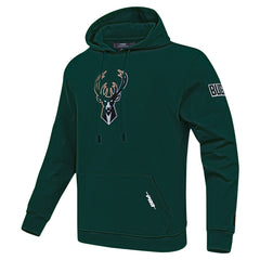 Milwaukee Bucks Pro Standard Split Logo Pullover Hoodie Hunter Green
