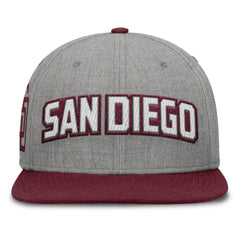 San Diego Padres Fanatics Elements Felt Chainstitch Snapback Hat - Gray/Maroon Hats