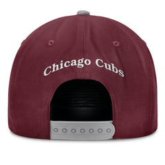 Chicago Cubs Fanatics Front Office Snapback Hat - Wine Hats