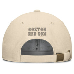 Boston Red Sox Fanatics Front Office Leather Patch Adjustable Hat - Cream Hats