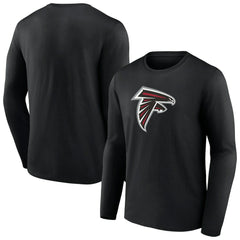 Atlanta Falcons Primary Logo Long Sleeve T-Shirt - Black T-shirts