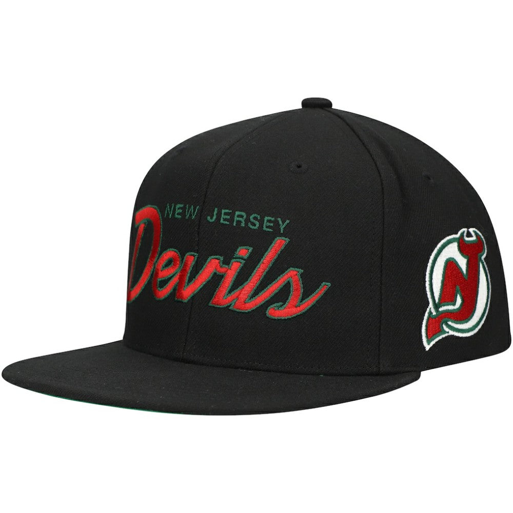 New Jersey Devils Mitchell & Ness Core Team Script 2.0 Snapback Hat - Black | US 201212965