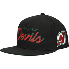 New Jersey Devils Mitchell & Ness Core Team Script 2.0 Snapback Hat - Black | US 201212965