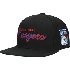 New York Rangers Mitchell & Ness Core Team Script 2.0 Snapback Hat - Black | US 201212967