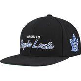 Toronto Maple Leafs Mitchell & Ness Core Team Script 2.0 Snapback Hat - Black | US 201212975