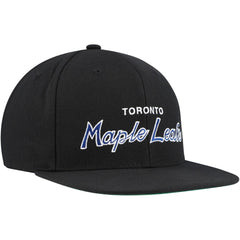 Toronto Maple Leafs Mitchell & Ness Core Team Script 2.0 Snapback Hat - Black | US 201212975