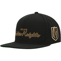 Vegas Golden Knights Mitchell & Ness Core Team Script 2.0 Snapback Hat - Black | US 201212977