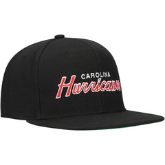 Carolina Hurricanes Mitchell & Ness Core Team Script 2.0 Snapback Hat - Black | US 201212986